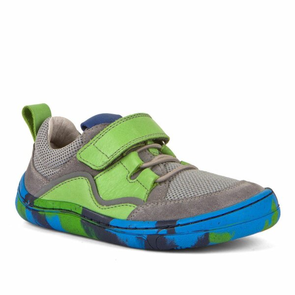 Froddo Barefoot Lowcut Sneaker Veloursleder/Textil Elastik grey/green